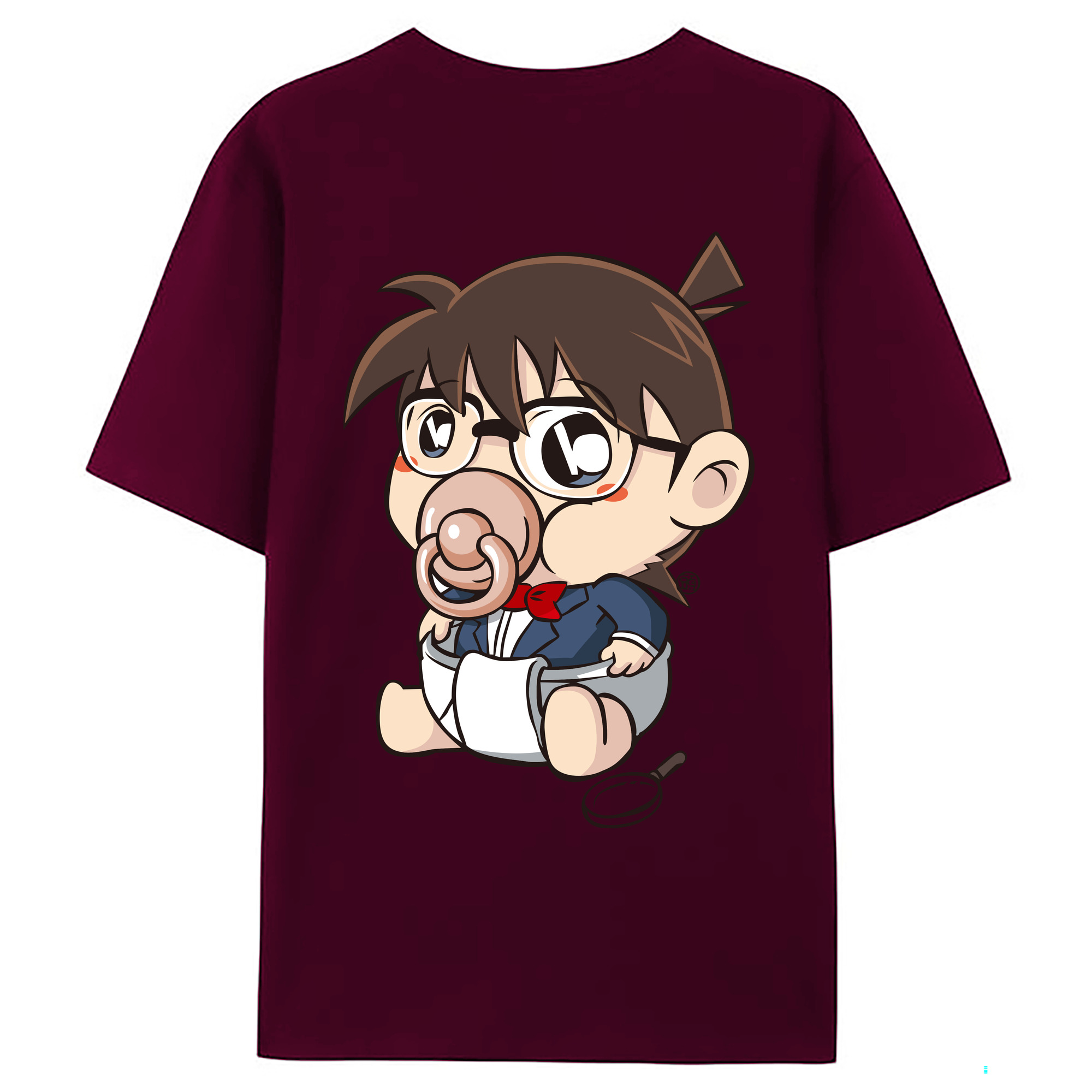 （画像用） 名探偵コナン 江戸川 コナン Detective Conan Conan Edogawa レディース半袖Tシャツ(バックプリント)